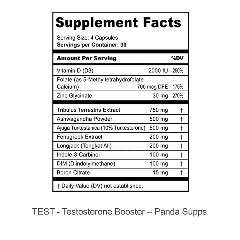 TEST - Testosterone Booster – Panda Supps