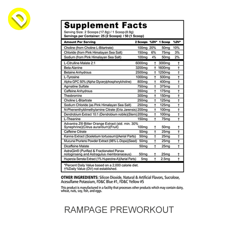 panda supplements rampage pre workout