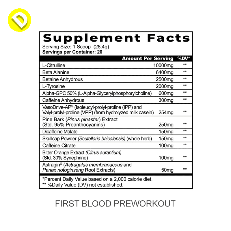 Panda Supplements FIRST BLOOD pre-workout