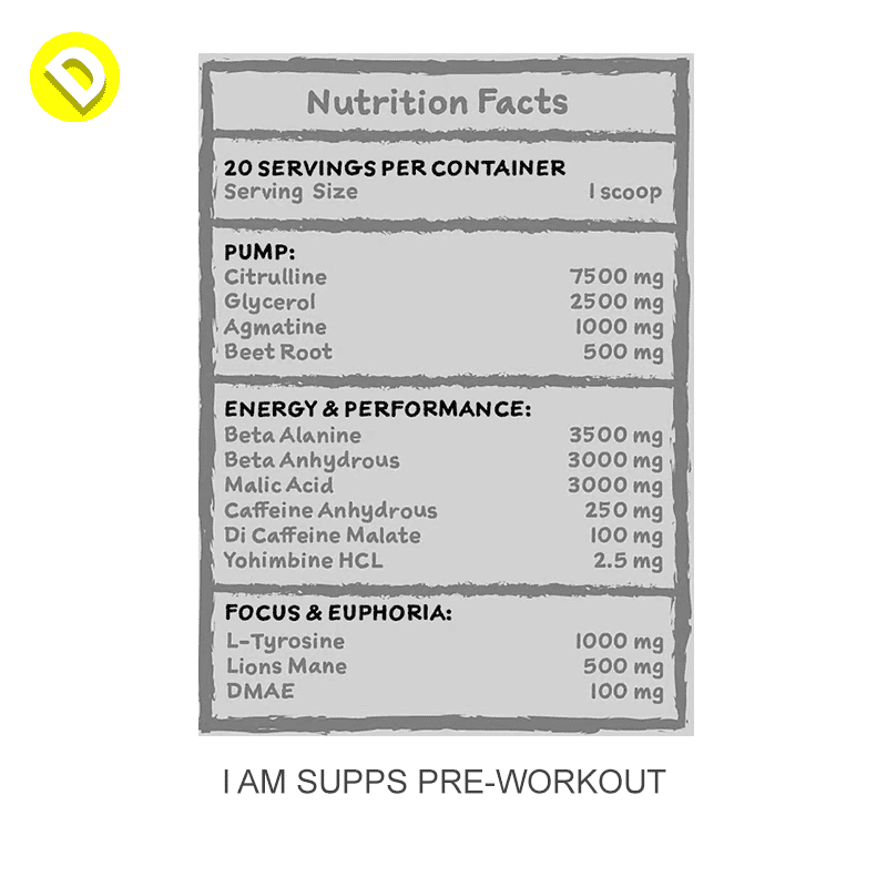 Pre-workout by I AM SUPPS