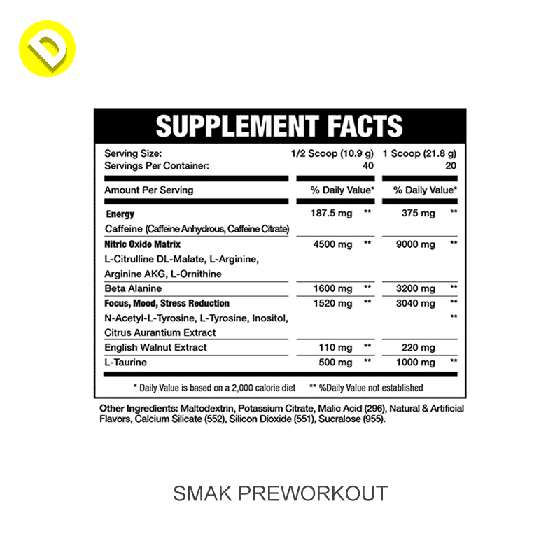 Dice Labz SMAK PREWORKOUT